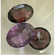 3x AMETHYST GEMSTONES . READY CUT . EMERALD 1.5CRT 